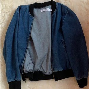 American apparel denim zip up jacket